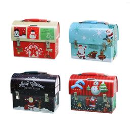 Storage Bags Christmas Tinplate Box Containers Empty Tins With Lids Decorative Case For Chocolate Candy Biscuits Treats Gift Package