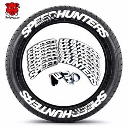 Car Stickers Car Tire Decals Car Tuning Universal 3D Permanent PVC joined Tire Decor Stickers SPEEDHUNTERS Label Letters for 4 Tires T240513