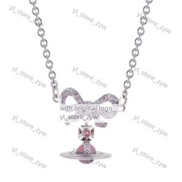 Viviane Westwood Necklace Designer Viviane gioiello collana a sospensione Dowager DOWAGER Purple Saturno Necken Womens Luxury Planet Sighion Sighion Magneta Neckchain 034