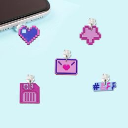 Jewellery Pink Battery Cartoon Shaped Phone Dust Plug Cute Charging Port Charm For Usb Anti Type-C Drop Delivery Otpxq Otjrv