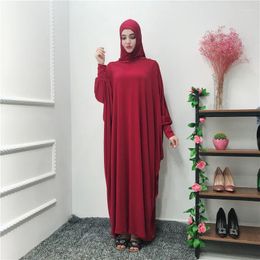 Ethnic Clothing Solid Women Hijab Dress Long Sleeve Muslim Colour Ramadan Kaftan Robes Clothes Saudi Arabia Pakistani Robe