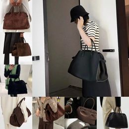 The Row Margaux15 Designer bag suede Bags Luxury handles womens leather Handbags Bag Reverse 90s Fashion Shoulder Bags luggage bag