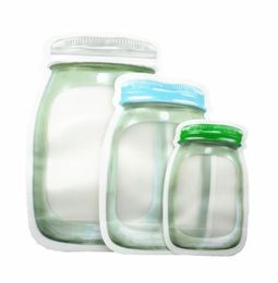 25pcs Mason Jar Shaped Colourful Matte Plastic Stand Up Zipper Packaging Bag Dried Flower Party Gifts Reclosable Zipper Packing Sto3204777