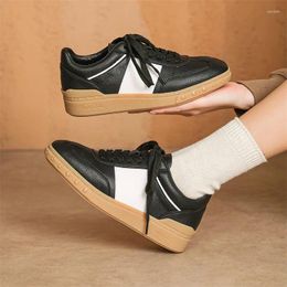 Casual Shoes Retro Training Sneaker Women's Spring Summer Color-Blocked White Flat Athletic Board Platform