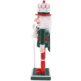 Decorative Figurines Christmas Nutcracker Figure Soldier Doll Wooden Vintage Puppet Creative Handicrafts Gift Decorations Home Ornament