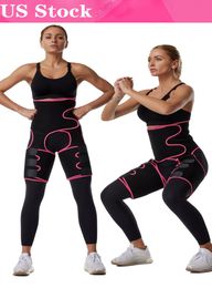 US Stock Ship Women Neoprene Slimming Belt Sweat Body Leg Shaper High Waist Trainer Fat Belt Thigh Trimmer Body Shaper4938497