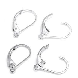 10pcs lot 925 Sterling Silver Earring Clasps Hooks Finding Components For DIY Craft Fashion Jewellery Gift 16mm W230 2786