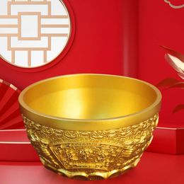 Brass Treasure Bowl Wealth Prosperity Basin Cornucopia for Wedding Spring Festival Office Desk Home Decoration 240517