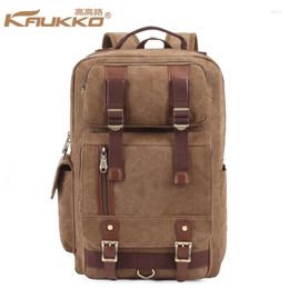 Backpack FS261 England Style Men And Women Shoulder Bag Large Capacity Canvas Travel Man Business Computer Kaukko