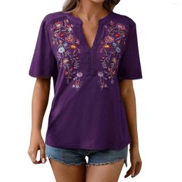 Women's T Shirts Fashionable Thousand Needle Embroidery Splicing Lace Top T-Shirt Women Fashion Blouse 2024 Shirt For Y2k