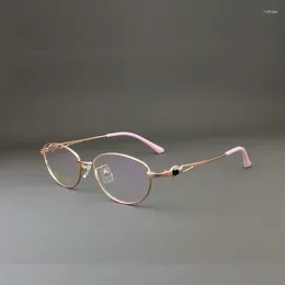 Sunglasses Frames Ultra-light Titanium Eyeglasses Glasses Frame Fashion Myopia Wholesale 23017 Ladies Diamond Full Pure