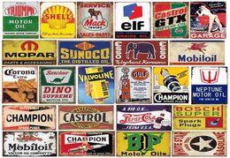Reproduced Vintage Pack Gas Oil Retro Advert Antique Metal Signs for Garage Man Cave Bar Kitchen Nostalgic Car Decor 8x12 Inch6168940