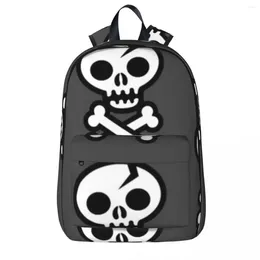 Backpack Skull And Crossbones Woman Backpacks Boys Girls Bookbag Casual Students School Bags Portability Laptop Rucksack Shoulder Bag