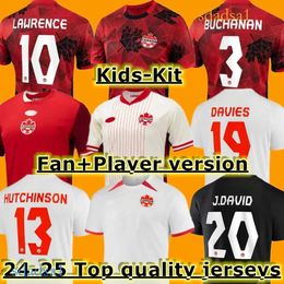 2024 2025 Canada Soccer Jerseys national 23 24 GROSSO CAVALLINI HOILETT SINCLAIR DAVIES J.DAVID red Fan men football shirt South American Cup National Team kids