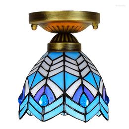 Ceiling Lights Nordic Creative Light For Home Decoration Small Leaves Led Panel Modern Blue Baroque Tiffany Chandelier Lamp