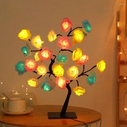 Table Lamps Fairy Desk Lamp USB Operated Flower Tree Night Lights 24 LED Christmas Decoration Valentine