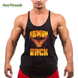 Anime Baki Hanma Print Stringer Tank Top for Men Y-Back Vest Muscle Training Undershirt Athletic Tops Gym Workout Bodybuilding 240511