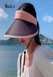 Wide Brim Hats Summer Empty Top Hat AntiUv Breathable Outdoor Sun For Women Golf Sport Visor Caps Running Fishing Cap Beach HatWi7298852