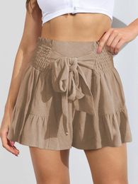 Women's Shorts Women Skirt Pants With Lace And Ruffle Edges Wide Leg Drape Feel Versatile Casual