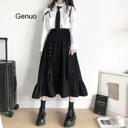 Work Dresses Japanese Ulzzang Suits Set Korean Style Fashion Women A-Line Skirts And Vintage Streetwear Long Sleeve Shirts 2 Piece Outfits
