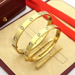 designer bracelet designer for woman fashion luxury Jewellery bangle bracelets 18k rose gold silver titanium steel diamond bangles bracelets men women 16/17/18/19/20cm