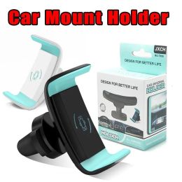 Car Mount Phone Holder Air Vent 360 Degree Rotate Mount Cellphone Grip Safer Driving For iP X 8 6 inch Universal Phone with retail LL