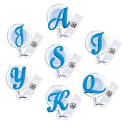 Dog Tag Id Card Blue Large Letters Cartoon Badge Reel Retractable Nurse Cute Nurses Reels Clip Holders Lanyard Accessories Holder With Ottbo