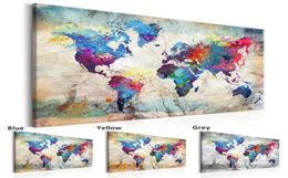 Unframed 1 Panel Large HD Printed Canvas Print Painting World Map Home Decoration Wall Pictures for Living Room Wall Art on Canvas1647833