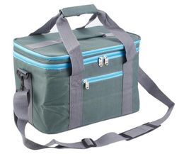 Insulated Thermal Cooler Picnic Bag Large Collapsible Tote Lunch Box Soft Drinks Storage with Tableware Pocket Waterproof7157364