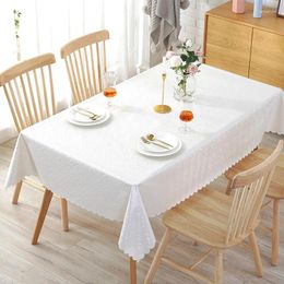 Table Cloth Printed Waterproof Tablecloth Anti-scalding Thickened Home Party Dining Room Decoration Simple Style Rectangle PVC Cover