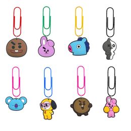 Novelty Items Bt21 17 Cartoon Paper Clips Cute Bookmark Colorf Office Supplies Gifts For Teacher Funny Book Markers Small Paperclips S Othlh