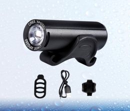 Bike Lights Black 350 Lumens Waterproof USB Rechargeable MTB Front Light XPG LED Headlight Accessories2854389