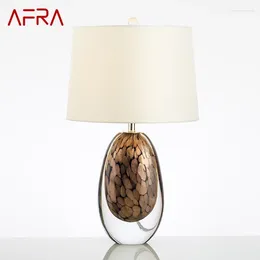 Table Lamps AFRA Nordic Glaze Lamp Modern Art Iiving Room Bedroom Study El LED Personality Originality Desk Light