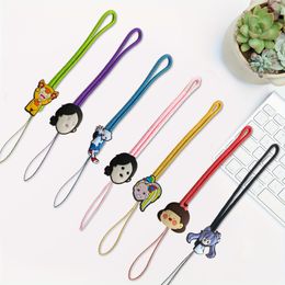 Other Cell Phone Accessories Character Cartoon Braided Strap For Bag Keychain Wrist Cute Chain Mobile Lanyard Charm Women Gifts Drop D Oteyi