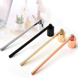 Candle Wick Trimmer Stainless Steel Snuffers 17cm Rose Gold Scissors Oil Lamp Trim Cutter Snuffer Tool Hook Clipper Cover9308841