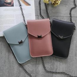 Shoulder Bags Fashion Women Mobile Phone Package 2024 Messenger Small Chains Design Ladies Mini Flap