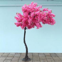Decorative Flowers 2.3m Artificial Cherry Tree Fake Plants Customized Multiple Colors Pathway Guide DIY Party Wedding Decoration Home Decor