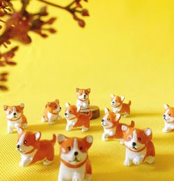 whole10Pcs Corgidogpuppyfairy garden gnomemoss terrarium decorcraftsbonsaibottle gardenhome table decorr035 DIY8073143