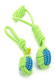 Pet Supply Dog Toys Dogs Chew Teeth Clean Outdoor Traning Fun Playing Green Rope Ball Toy For Large Small Dog Cat 712293691075