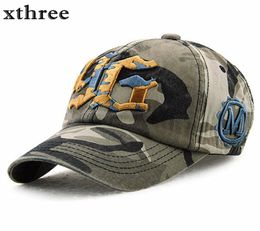 Ball Caps Xthree Camouflage Baseball Cap Snapback Hat For Men Women Gorra Casquette Bone Swag Whole3558587