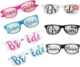 WhiteBlack And WEIGAO Bride 1pcs Groom Glasses Wedding Bridal Shower Bachelorette Hen Night Party Decoration Supplies1798525