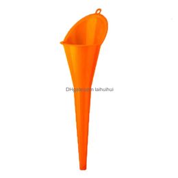 Other Interior Accessories 1/2Pcs Car Engine Refueling Funnels With Filter Extension Pipe Motorcycle Truck Oil Petrol Diesel Gasolin Dhta2