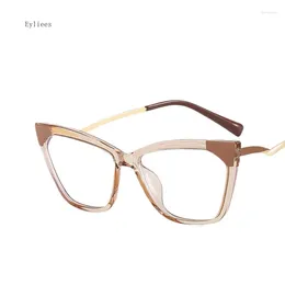 Sunglasses Fashion Cat Eye Clear Myopia Prescription Glasses Frame Women Men Transparent Lens OpticalUrltra-Light T Eyeglasses Unisex