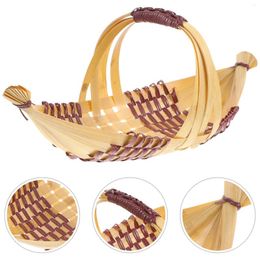 Plates Sushi Tray Multi-use Dish Household Serving Sashimi Storage Plate Bamboo Woven