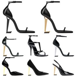 Con box da donna scarpe abiti di lusso designer alto tacchi brevetti in pelle tono oro tono nero nudo femmini