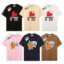 G Family High Edition Summer Fashion Brand Pure Cotton Short Sleeved T-Shirt Printed Logo Couple Loose Casual Top Men's Classic 579