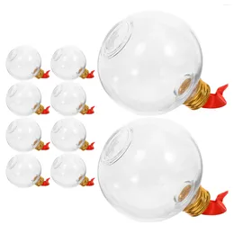 Vases 10 Pcs Christmas Ball Bottle Candy Containers Drink Supply Bottles With Caps Outdoor Airtight Juice The Pet Plastic Milk