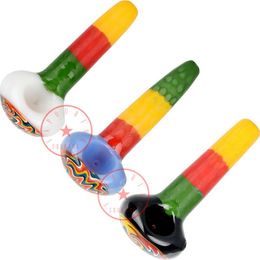 Latest Heady Colorful Wasp House Stem Art Thick Glass Hand Pipes Portable Innovative Filter Herb Tobacco Spoon Wig Wag Spiral Bowl Smoking Cigarette Holder Tube DHL