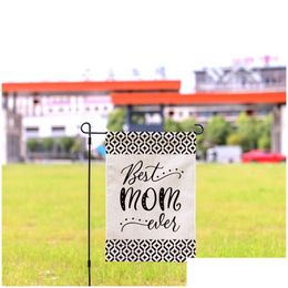 Banner Flags Happy Mothers Day Mommy Madre Garden Flag Mom Decoration Courtyard Yard Linen Material P270 Drop Delivery Home Festive Dhpv1