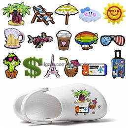 Charms High Imitation Pvc Shoe Cactus/ Lage/Sunglasses/Jet Plane Decoration Accessories For Kids Party Drop Delivery Otu1I